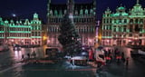 Brussels’ Christmas Tree arrives in snow-sprinkled Grand Place