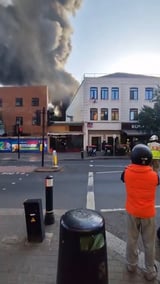Huge blaze erupts behind ‘kosher supermarket’ in Golders Green as 100 firefighters scramble and smoke fills sky