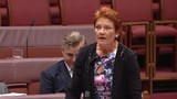 Pauline Hanson storms out of parliament after being censured