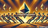 Ethereum exchange reserves jump by over 100,000 ETH - Time to worry?