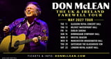 Don McLean announces The UK & Ireland Farewell Tour