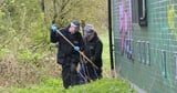 Human remains found in park see two arrested - as victim's ID still a mystery