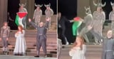 Moment Royal Opera House erupts in chaos as performer unfurls Palestinian flag onstage