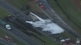 I-40 east closed near I-95 due to tractor-trailer crash