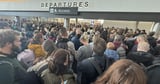 Stansted Airport stranded passengers pictured amid issue