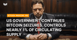 US Government Continues Bitcoin Seizures, Controls Nearly 1% of Circulating Supply