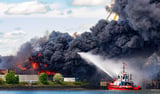 Over 50 firefighters and two boats battle major blaze in Belfast docks