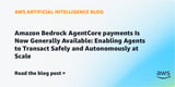 Amazon Bedrock AgentCore payments is now generally available: Enabling agents to transact safely and autonomously at scale | Amazon Web Services