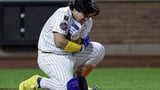 Mets catcher Francisco Alvarez plunked again but appears to have dodged injury | AP News