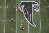 Atlanta Falcons' social media post of their throwback logo causes an online stir | AP News