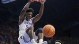 No. 1 Kansas blows 20-point first-half lead, holds on to beat No. 9 North Carolina 92-89