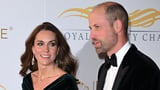 Kate's gorgeous in green! Princess dazzles in a velvet gown and the late Queen's diamond Cartier earrings as she and Prince William attend star-studded Royal Variety Performance