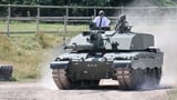 King rides British Army tank in visit to Dorset regiment