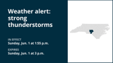 Weather alert affecting the Piedmont region Sunday afternoon, wind gusts reaching 40 mph