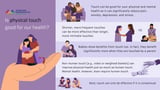 New study highlights the benefit of touch on mental and physical health