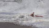 Heart-pounding video shows intense waves as lifeguards rescue swimmer in Santa Cruz County