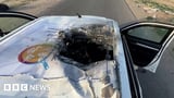 Video shows charity vehicles destroyed in Gaza air strike