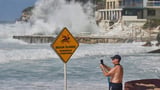 High waves cause damage on Sydney waterfront
