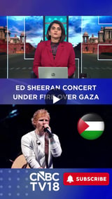 Why is Ed Sheeran's concert getting backlash over Gaza?
What began with rapper Macklemore being dropped after his “Free Palestine” remarks has now seen all four remaining supporting acts pull… | CNBC-TV18