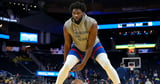 76ers' Joel Embiid Pictured Taking Part In Practice amid Injury Rehab, Return Rumors
