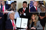 Melania Trump signs executive order with husband to help foster care children