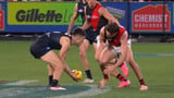 Essendon midfielder Sam Durham faces nervous wait after ‘old school’ hit on Adam Cerra