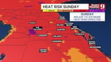 Heat advisory continues for Sunday as heat index hits 105° to 109°