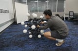 Introducing Argus, a robot with 20 legs and eyes built to move and see in any direction instantly