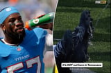 Titans hose down cleats as Tennessee heat takes over for bizarre moment in loss to Eagles