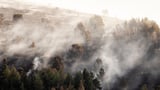 Fire crews declare 'major incident' as blaze rips through moorland near UK national park