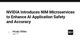 NVIDIA Introduces NIM Microservices to Enhance AI Application Safety and Accuracy