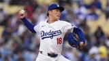 Yamamoto pitches 5 scoreless innings in rain-interrupted Dodger Stadium debut