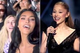 Kim Kardashian Reunites with 'American Horror Story' Costar Emma Roberts at Ariana Grande's L.A. Concert
