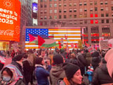 Hundreds call for ‘intifada’ at New Year’s anti-Israel protest in Times Square