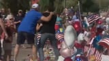 Watch moment man is pinned down by onlookers before being arrested after ‘destroying Charlie Kirk’s mem...