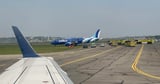 JetBlue flight rolls off runway at Boston's Logan Airport upon arrival from Chicago