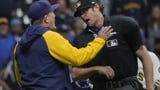 Brewers feeling frustrated after a critical call goes against them for a 2nd straight day