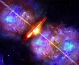 Record gamma ray burst traced to dusty massive host galaxy