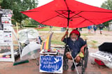 Law enforcement officials removed a peace vigil that had stood outside the White House