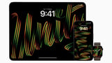 Apple's Black Unity Apple Watch band uses a color-changing loop effect
