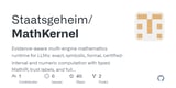 GitHub - Staatsgeheim/MathKernel: Evidence-aware multi-engine mathematics runtime for LLMs: exact, symbolic, formal, certified-interval and numeric computation with typed MathIR, trust labels, and full provenance