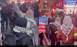 Anti-Israel Protesters Call For &quot;Intifada Revolution&quot; at New York's Times Square