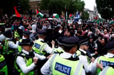Met police officer seriously injured at anti-Israel demo in Whitehall