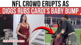 Cardi B’s Baby Bump Rub Stuns The NFL; Stefon Diggs’ On-Field Gesture Sends Fans Wild