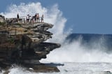 Monster 5.5-metre swells batter Sydney's famous coastline