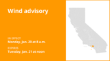 UPDATE: Wind advisory affecting Southern California Monday and Tuesday, according to the NWS