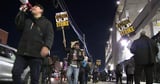 Teamsters on strike outside Amazon warehouse in NYC