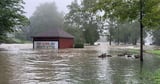 Floodwaters at Falls Park