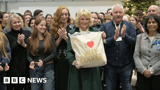 Queen Camilla meets cast and crew on Bristol's Rivals set