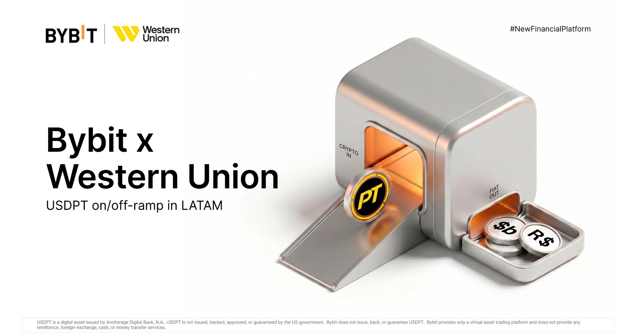 Bybit Becomes First Major Crypto Exchange to Integrate Western Union's USDPT Stablecoin, Bridging Two Financial Worlds Through One Stablecoin